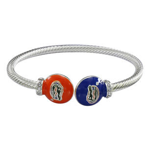 Florida Gators Brady Silver Tone Cuff Bracelet, NCAA
